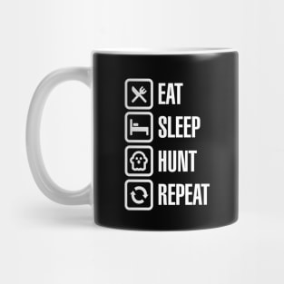 Eat sleep ghost hunt / hunting repeat - ghosthunter (white) Mug